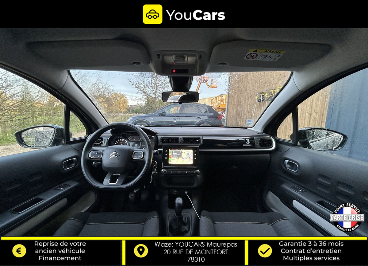 Citroën C3 GRAPHIC 1.2 VTi 83 cv ENTRETIEN CITROEN - CARPLAY - RADAR DE RECUL AR