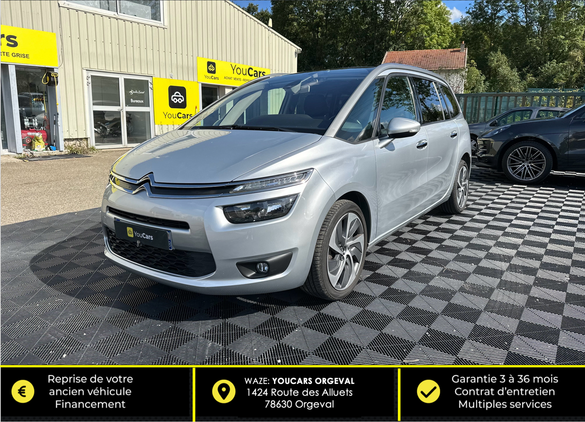 Citroën Grand C4 Picasso 2.0 BlueHDi EAT6 150 cv Boîte auto - 7 PLACES - AIDE PARKING AV / AR