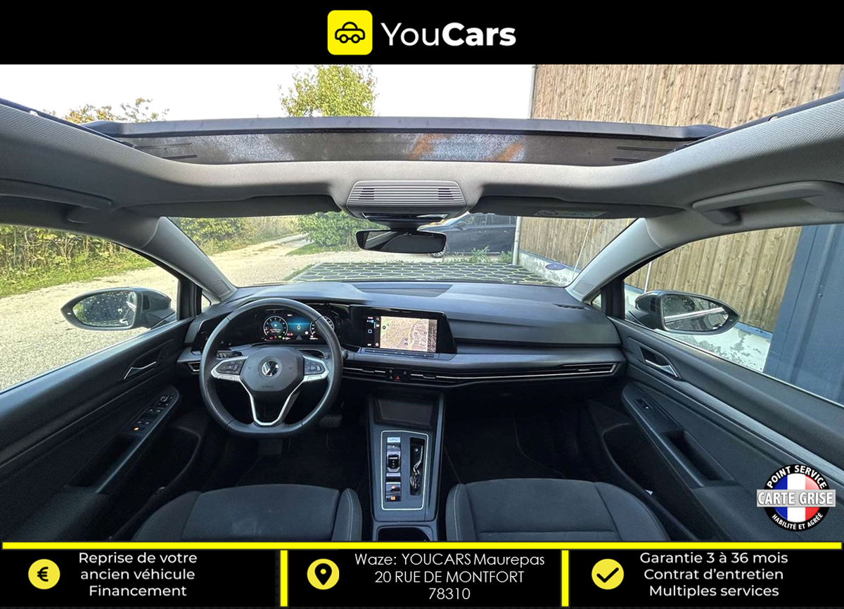 Volkswagen Golf 8 VIII STYLE 1.5 eTSi DSG7 150 cv Boîte auto TOIT OUVRANT ENTRETIEN VW APPLE CARPLAY