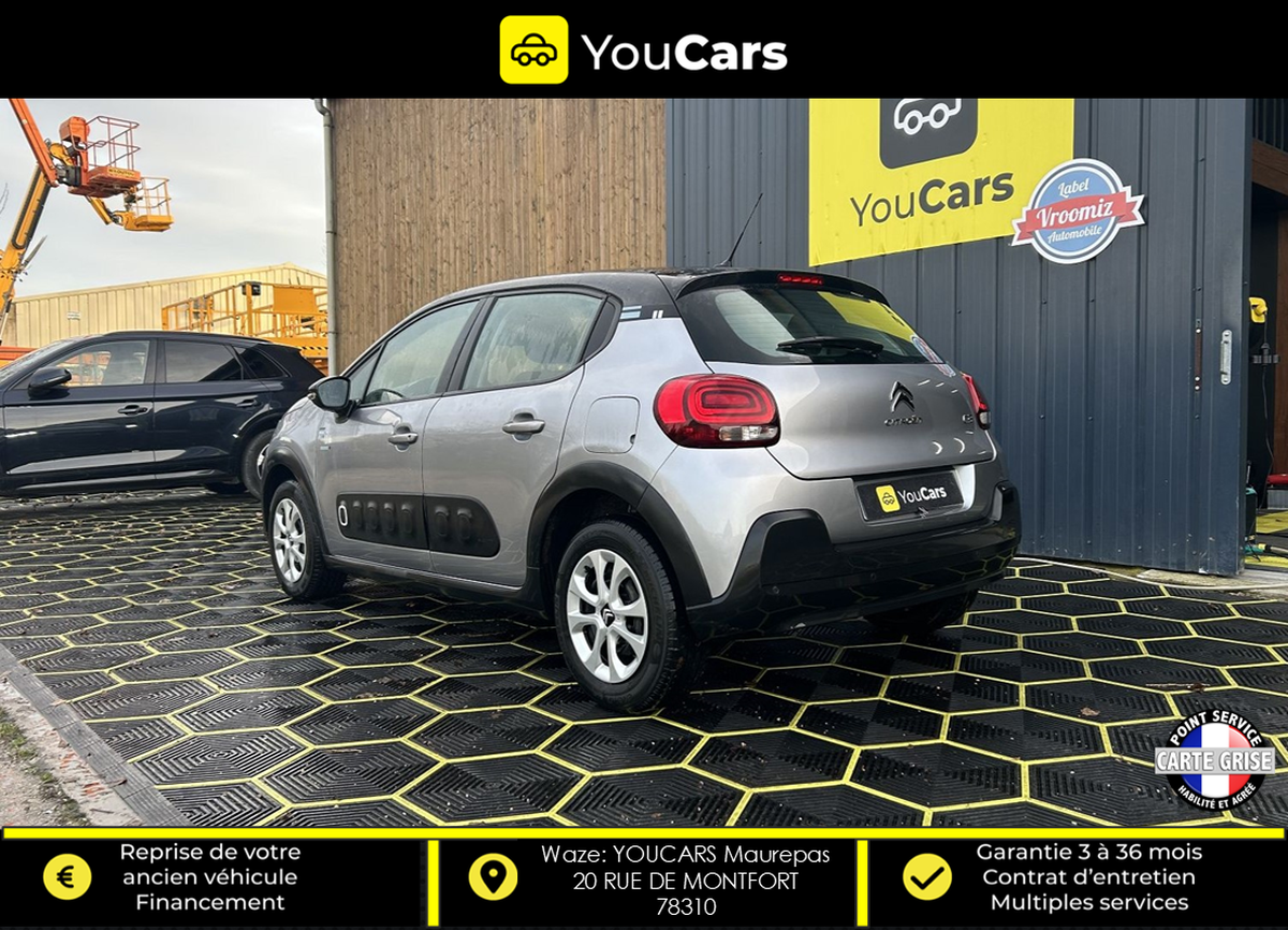 Citroën C3 GRAPHIC 1.2 VTi 83 cv ENTRETIEN CITROEN - CARPLAY - RADAR DE RECUL AR