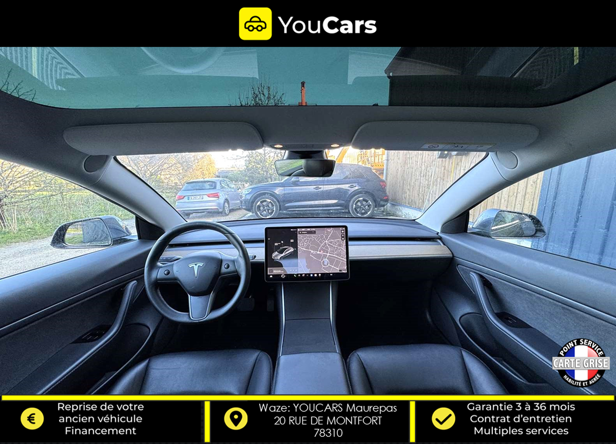 Tesla Model 3 Standart + 325 cv AUTOPILOT TOI PANORAMIQUE PREMIERE MAIN