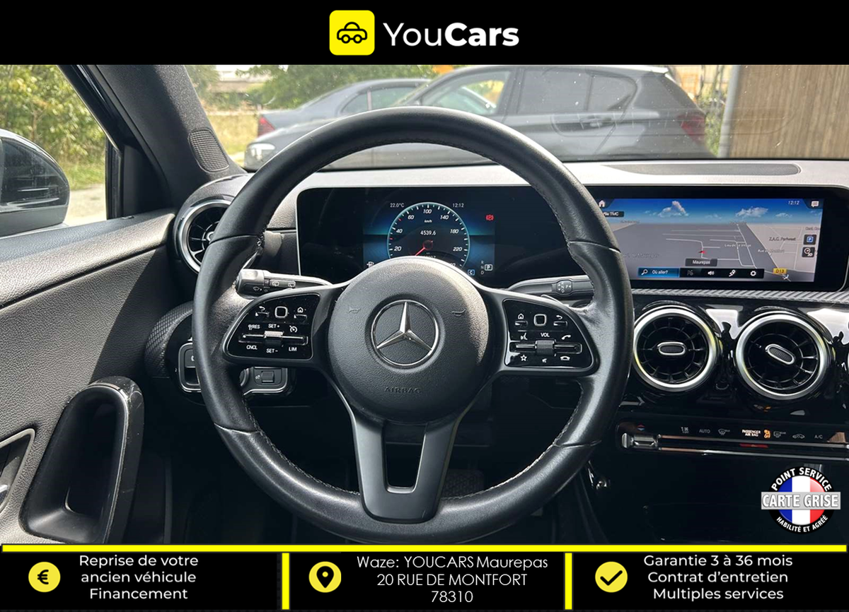 Mercedes-Benz Classe A 180 d 1.5 d BUSINESS DCT 116 cv Boîte auto ENTRETIEN MERCEDES CAMERA DE RECUL