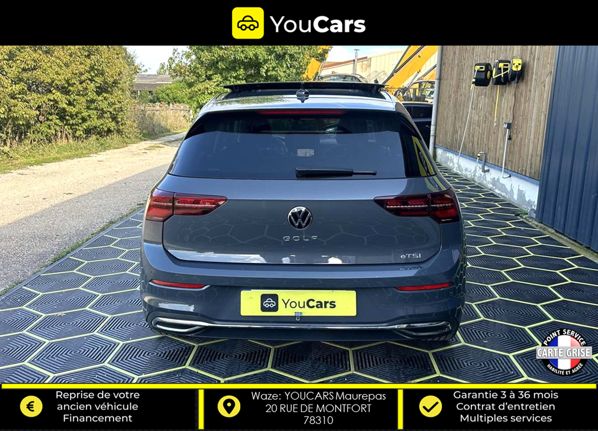 Volkswagen Golf 8 VIII STYLE 1.5 eTSi DSG7 150 cv Boîte auto TOIT OUVRANT ENTRETIEN VW APPLE CARPLAY