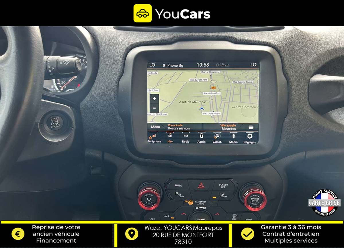 Jeep Renegade 1.6 CRD 2WD S&S 115 cv Radar de Recul Interieur Cuir  SIEGES ELECTRIQUES