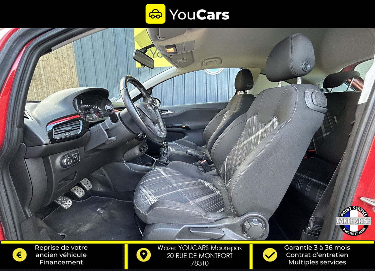 Opel Corsa E OPC LINE 3 Portes 1.4 i 101 cv FACTURE D'ENTRETIEN - ECRAN BLUETOOTH