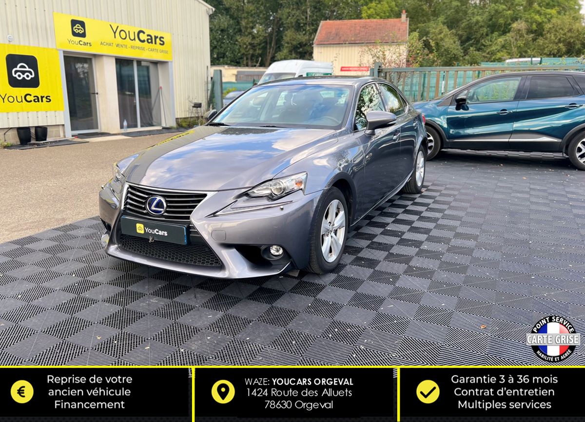 Lexus IS 300 Phase 1 300h 223 cv Hybride BOITE AUTO - CAMERA DE RECUL - ENTRETIEN COMPLET LEXUS