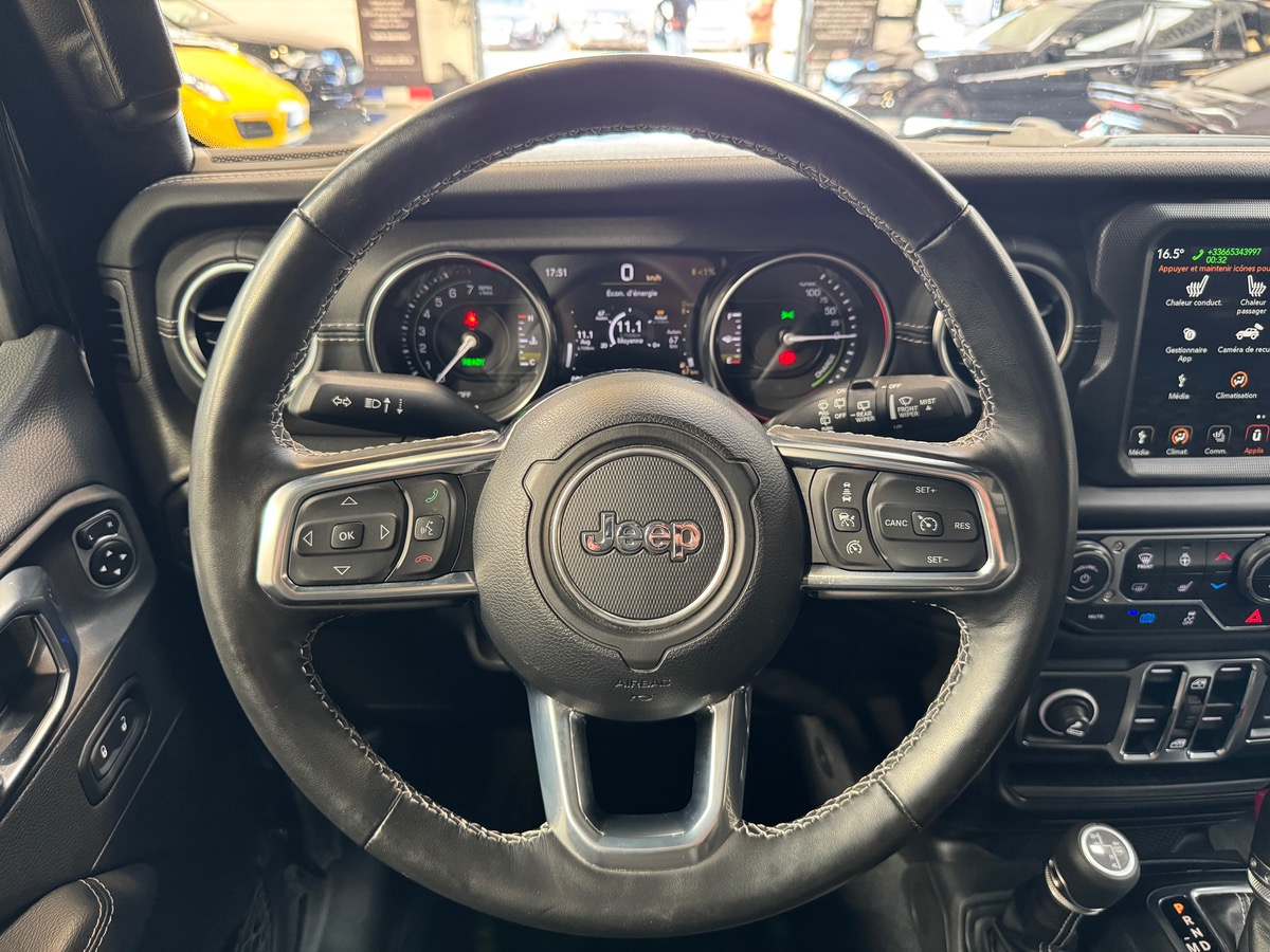 Jeep Wrangler 4XE 380CV UNLIMITED 4X4 OVERLAND JANTE RIDGE RUGGED 17°/CAM/ALPINE