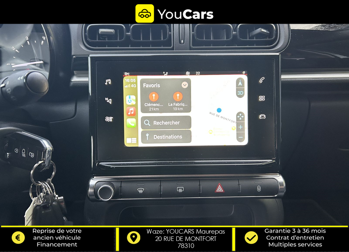 Citroën C3 GRAPHIC 1.2 VTi 83 cv ENTRETIEN CITROEN - CARPLAY - RADAR DE RECUL AR