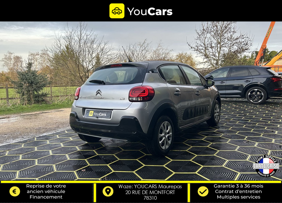 Citroën C3 GRAPHIC 1.2 VTi 83 cv ENTRETIEN CITROEN - CARPLAY - RADAR DE RECUL AR