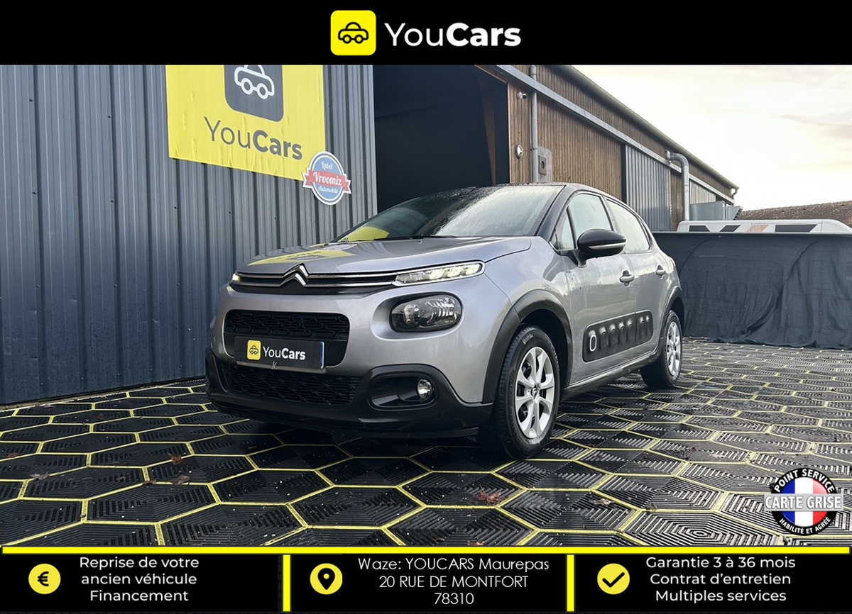 Citroën C3 GRAPHIC 1.2 VTi 83 cv ENTRETIEN CITROEN - CARPLAY - RADAR DE RECUL AR