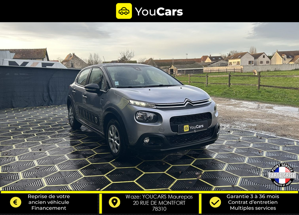 Citroën C3 GRAPHIC 1.2 VTi 83 cv ENTRETIEN CITROEN - CARPLAY - RADAR DE RECUL AR