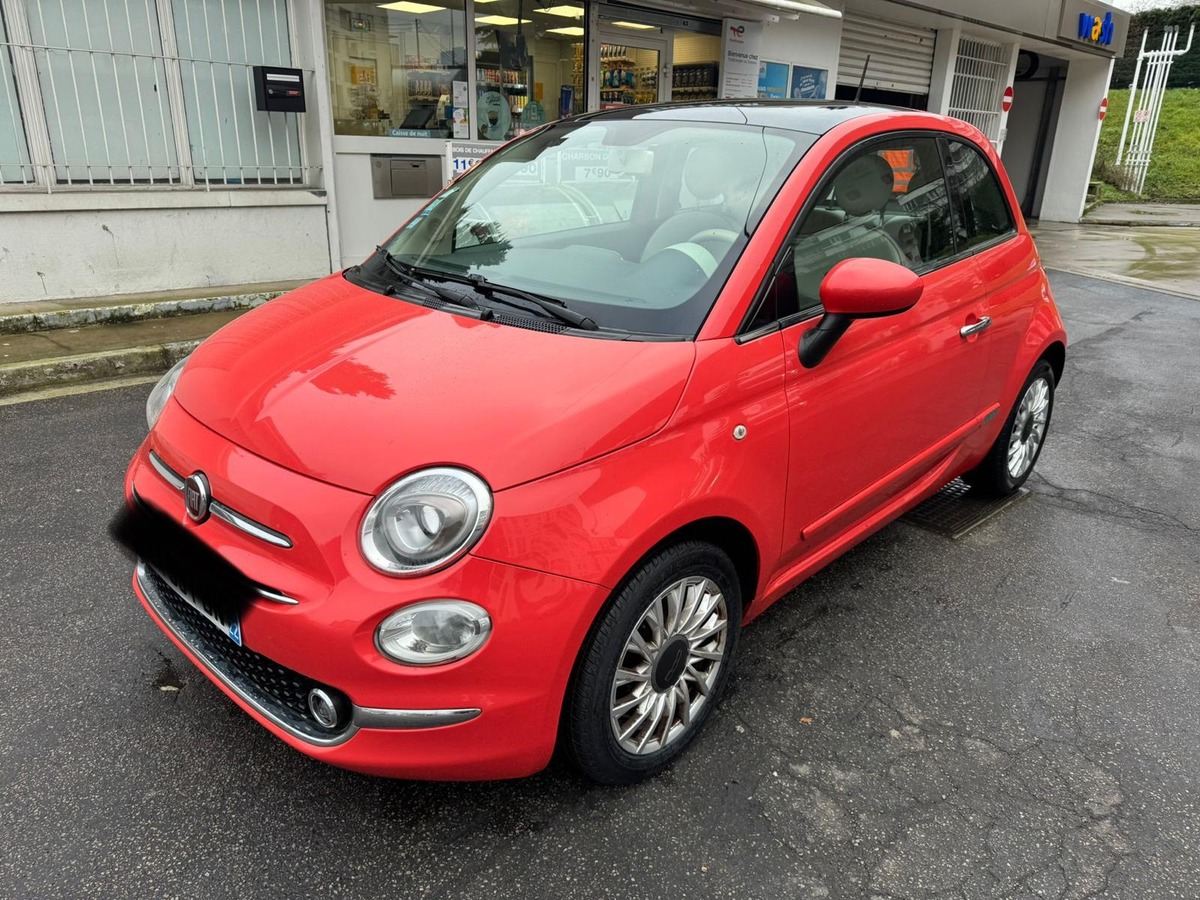 Fiat 500 1.2 SUIVI FACTURE TOIT PANO GPS RADAR DE RECUL BLU