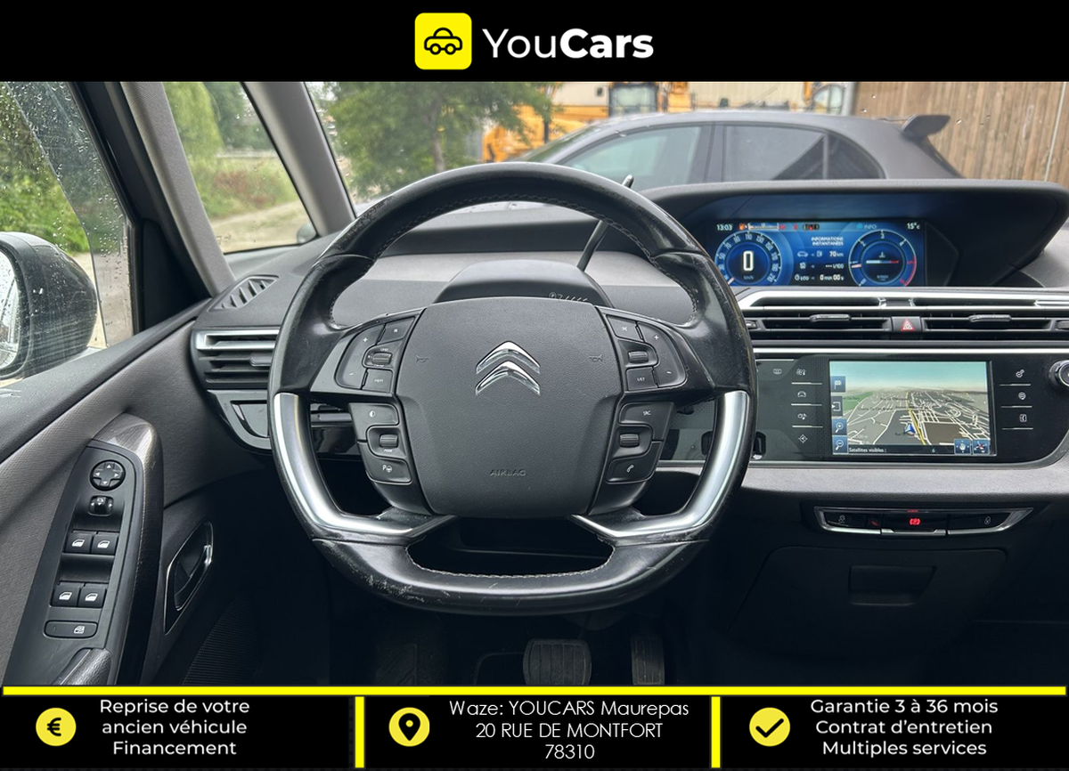 Citroën C4 Picasso EXCLUSIVE 2.0 EAT6 150 cv TOIT PANORAMIQUE - SIEGES ELECTRIQUES CHAUFFANTS - GPS