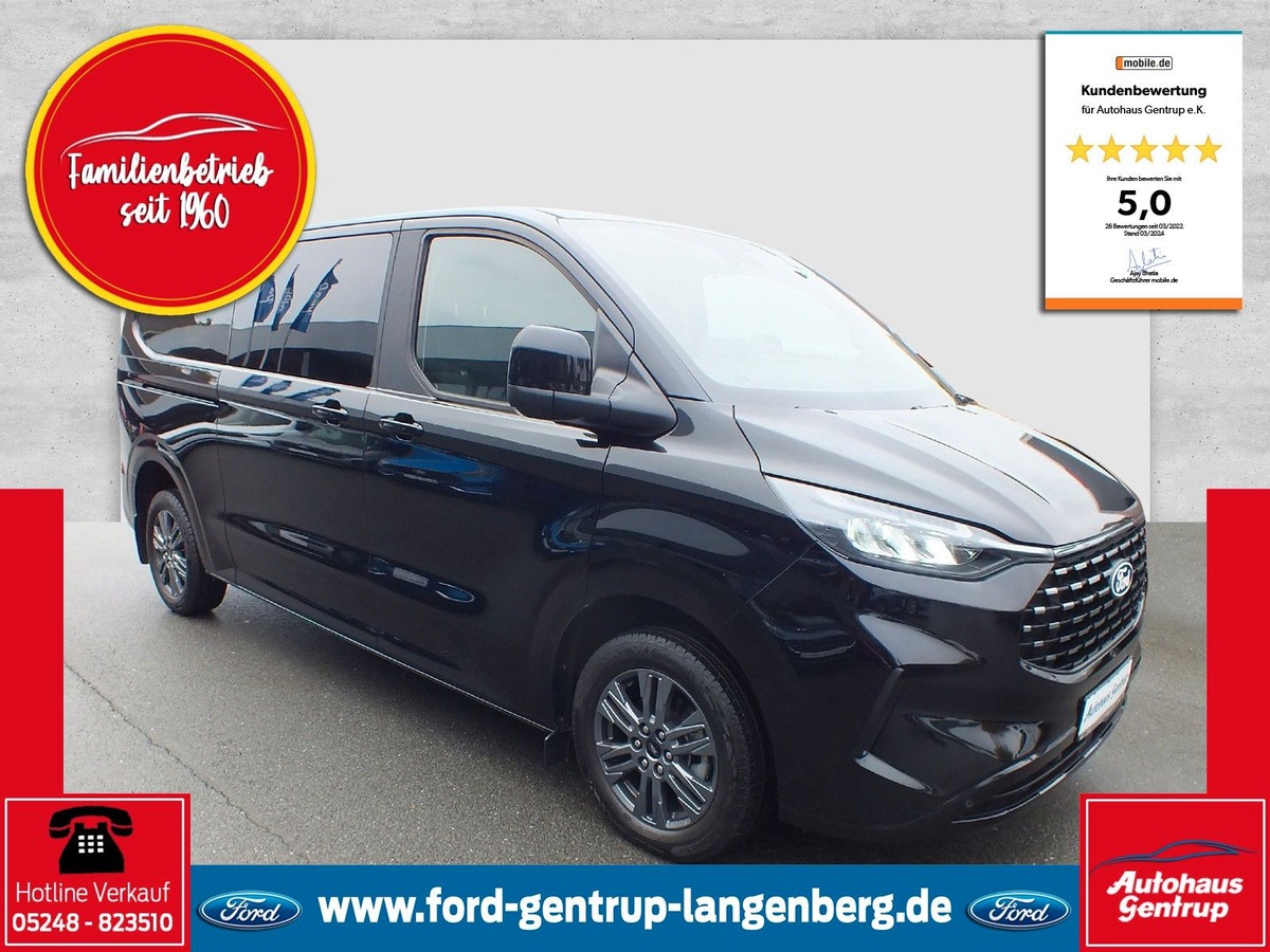 Ford Tourneo Custom L2H1 2.0 170ch Titanium BVA 8places Cam/Clim/Carplay/Lect des panneau/KEYS-FREE