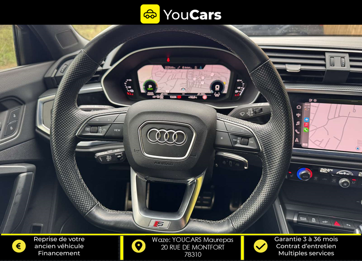 Audi Q3 Sportback 45e 1.4 TFSI 16V GPF 245 PHEV DSG6 150 cv S-LINE ENTRETIEN FULL AUDI CAMERA RECUL