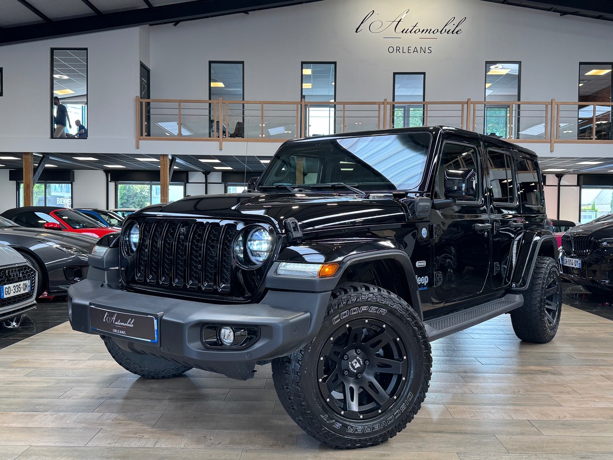 Jeep Wrangler 4XE 380CV UNLIMITED 4X4 OVERLAND JANTE RIDGE RUGGED 17°/CAM/ALPINE