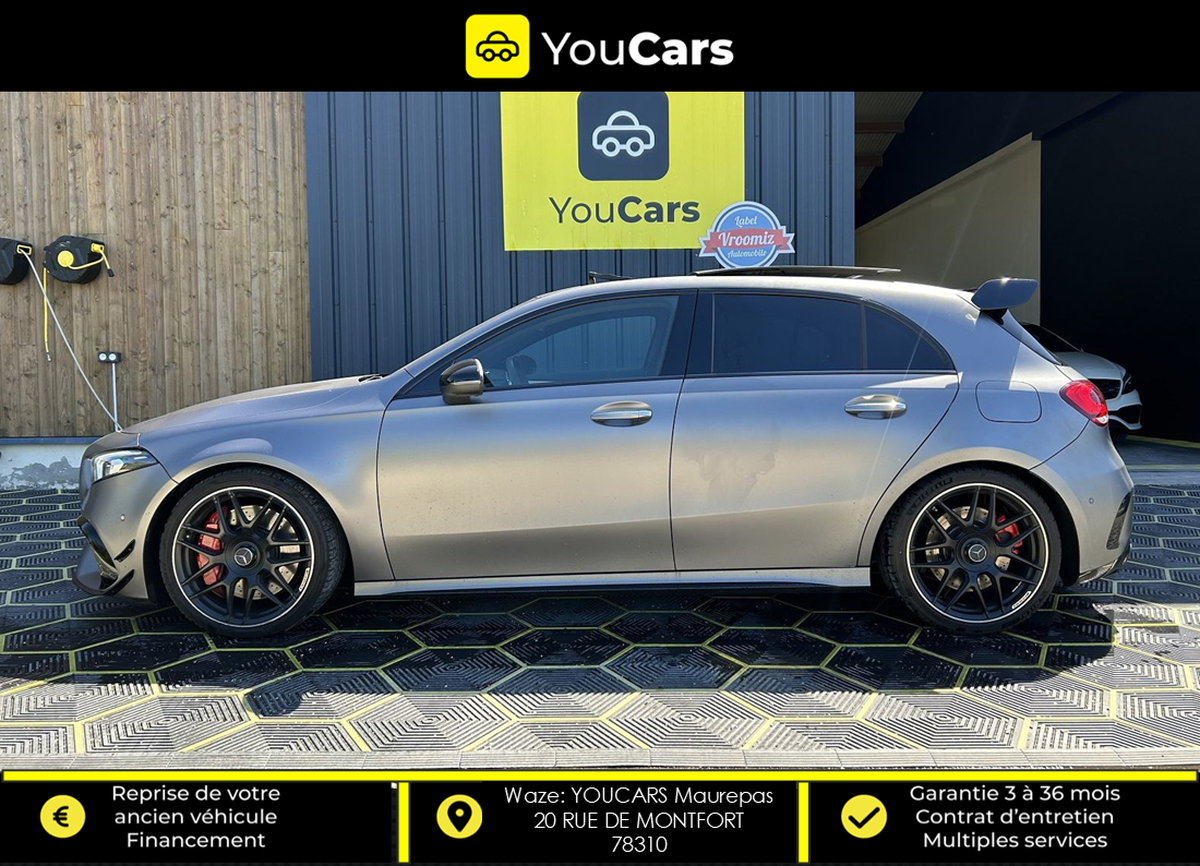 Mercedes-Benz Classe A 45 S AMG 2.0 Ti 4MATIC+ 8G-DCT 421cv TOIT OUVRANT - PACK AERO - SIEGES SPORT