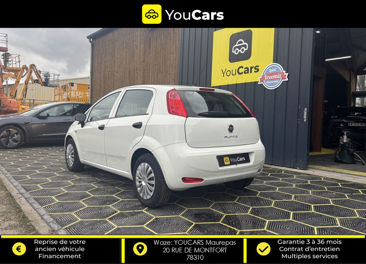 Fiat Punto EASY 1.2 i 69 cv - ENTRETIEN COMPLET FIAT - GPS - IDEAL JEUNE PERMIS - CLIMATISATION