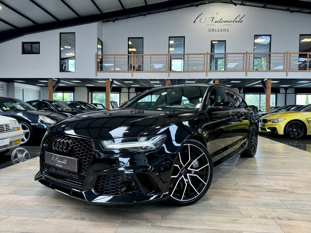 Audi RS6 AVANT PERMORMANCE  V8 4.0 QUATTRO 605cv FULL BLACK CARBONE IMMAT FR  MILLTEK x1