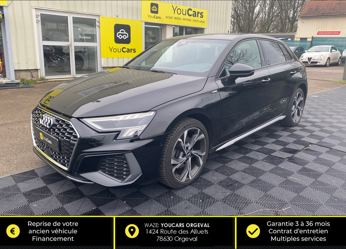 Audi A3 Sportback Sportback 2.0 SLINE 150 cv Boîte auto RIEN A PREVOIR - ENTRETIEN AUDI - CARPLAY