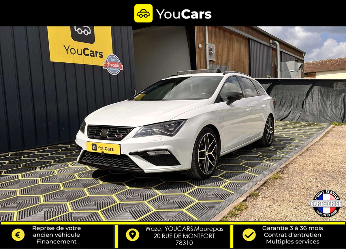 Seat Leon III ST Phase 2  FR 2.0 TFSI DSG7 190 cv Boîte auto TOIT OUVRANT APPLE CARPLAY