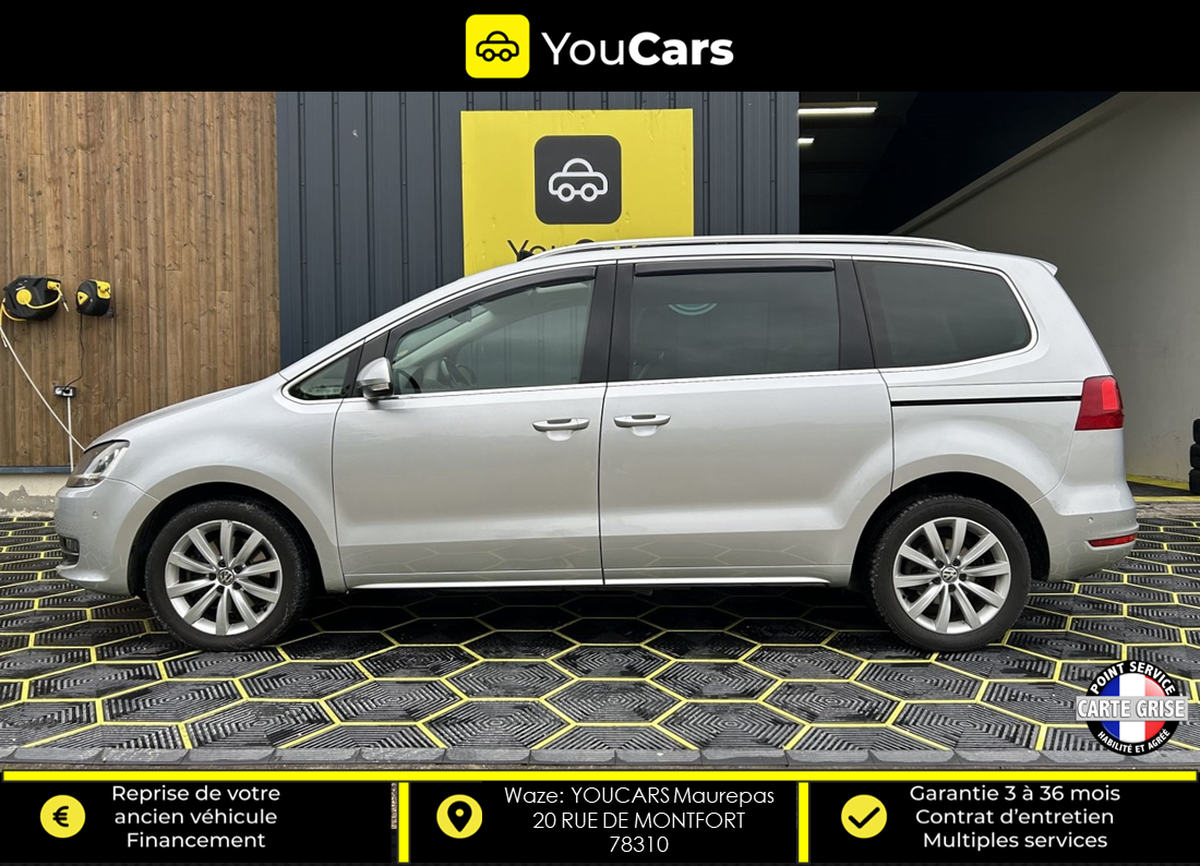 Volkswagen Sharan CARAT 2.0 TDi DPF DSG6 140 cv TOIT OUVRANT PANO - SIEGES CHAUFFANTS AV