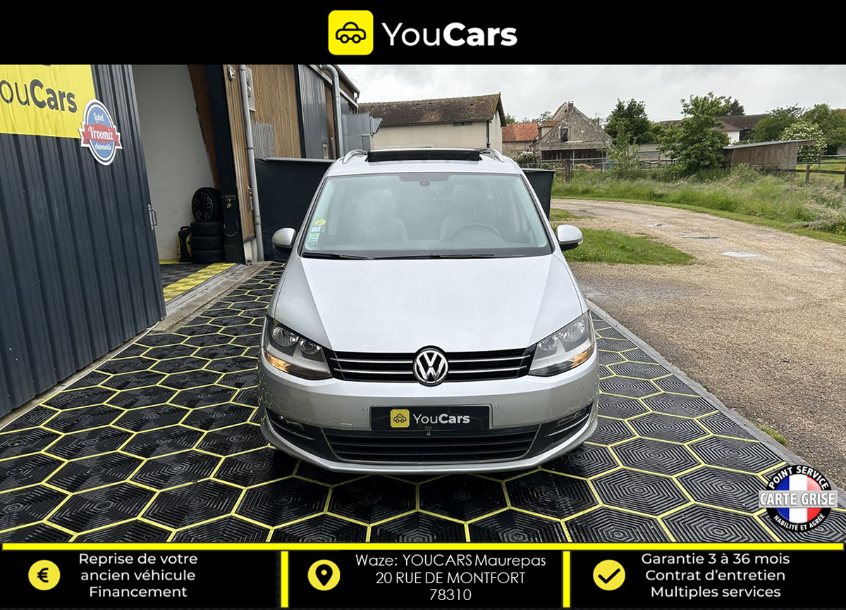 Volkswagen Sharan CARAT 2.0 TDi DPF DSG6 140 cv TOIT OUVRANT PANO - SIEGES CHAUFFANTS AV