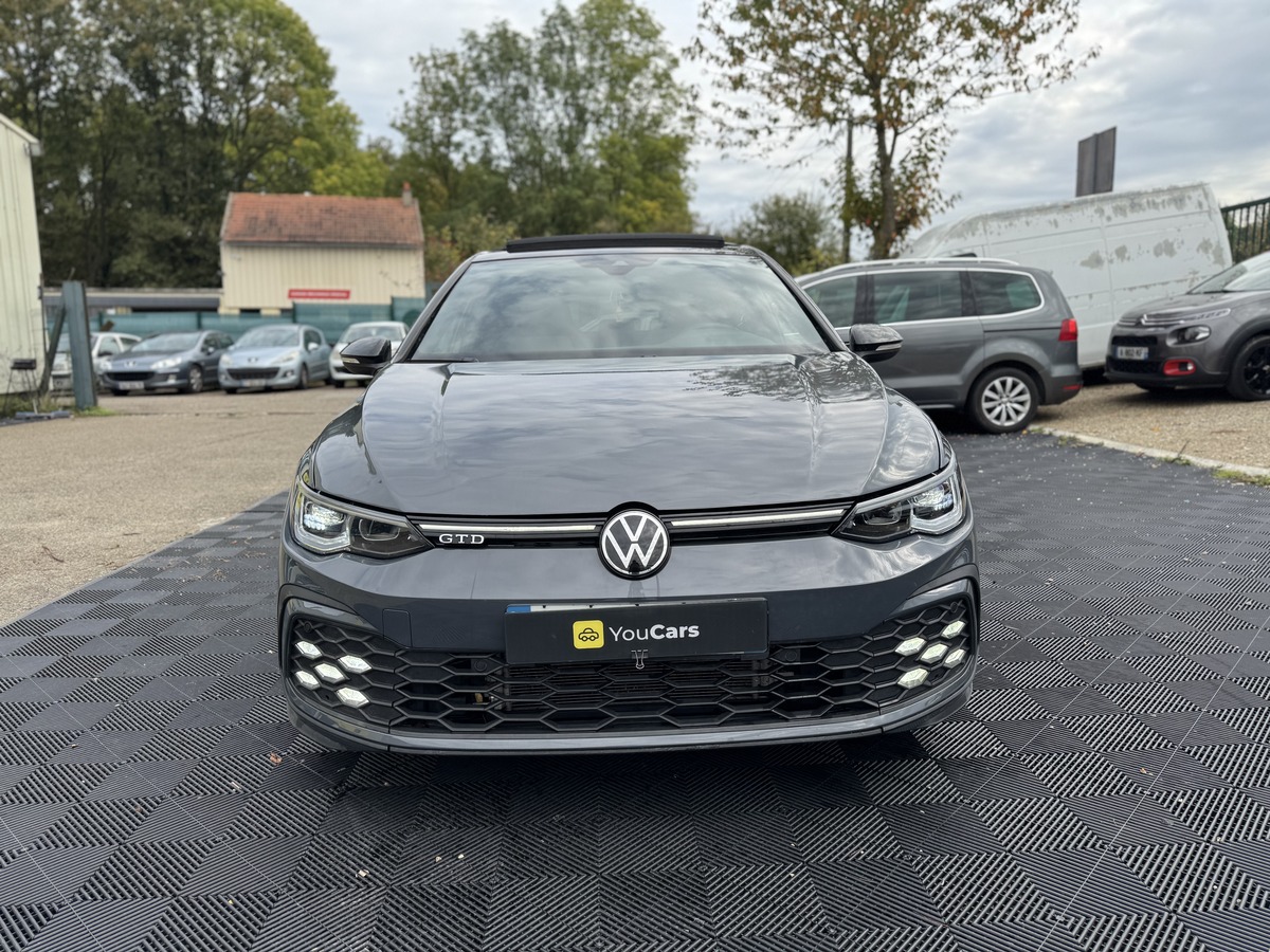 Volkswagen Golf 8 2.0 tdi 200 cv GTD - GARANTIE VOLKSWAGEN 2026 - TOIT OUVRANT - CAMERA DE RECUL