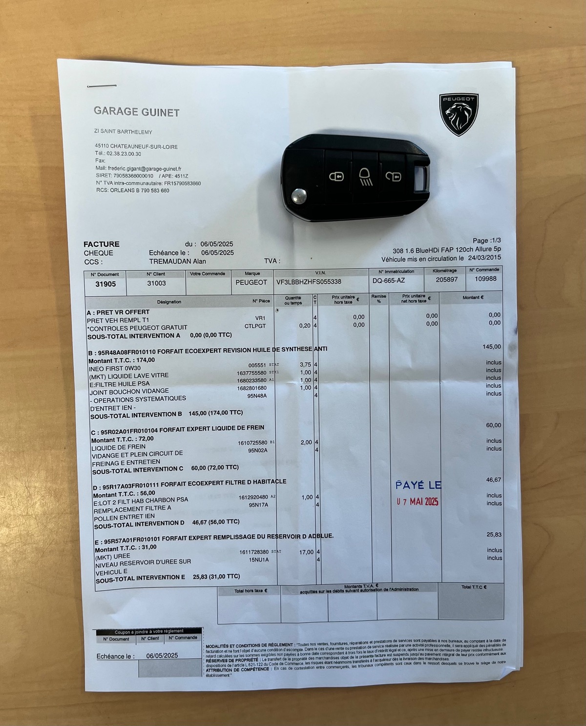 Peugeot 308 ALLURE 1.6 HDI 120 CV / ENTRETIEN COMPLET CONCESSIONNAIRE