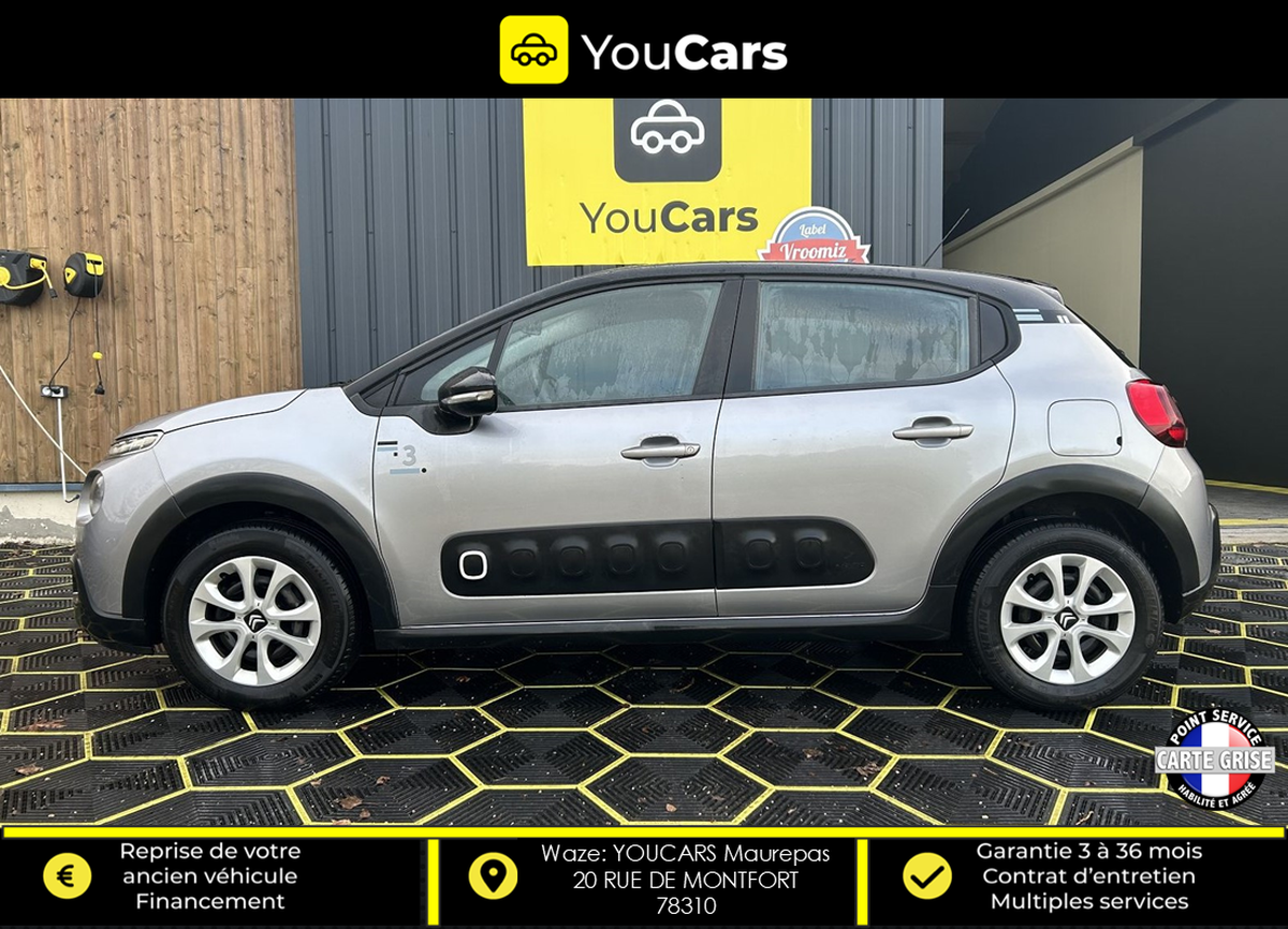 Citroën C3 GRAPHIC 1.2 VTi 83 cv ENTRETIEN CITROEN - CARPLAY - RADAR DE RECUL AR