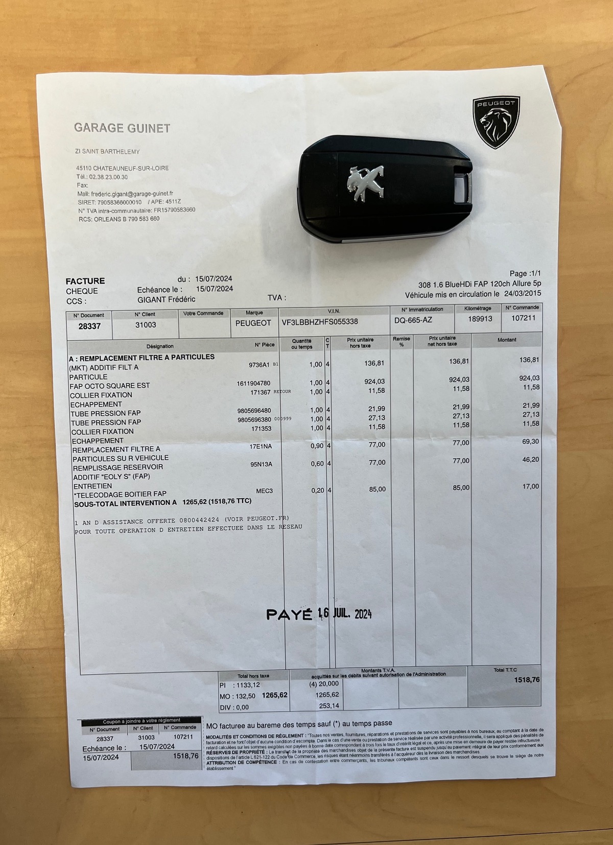 Peugeot 308 ALLURE 1.6 HDI 120 CV / ENTRETIEN COMPLET CONCESSIONNAIRE